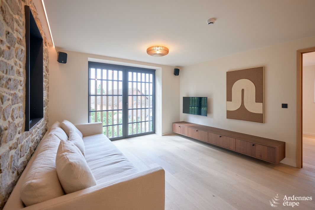 Le Supra - Salon TV mur pierre